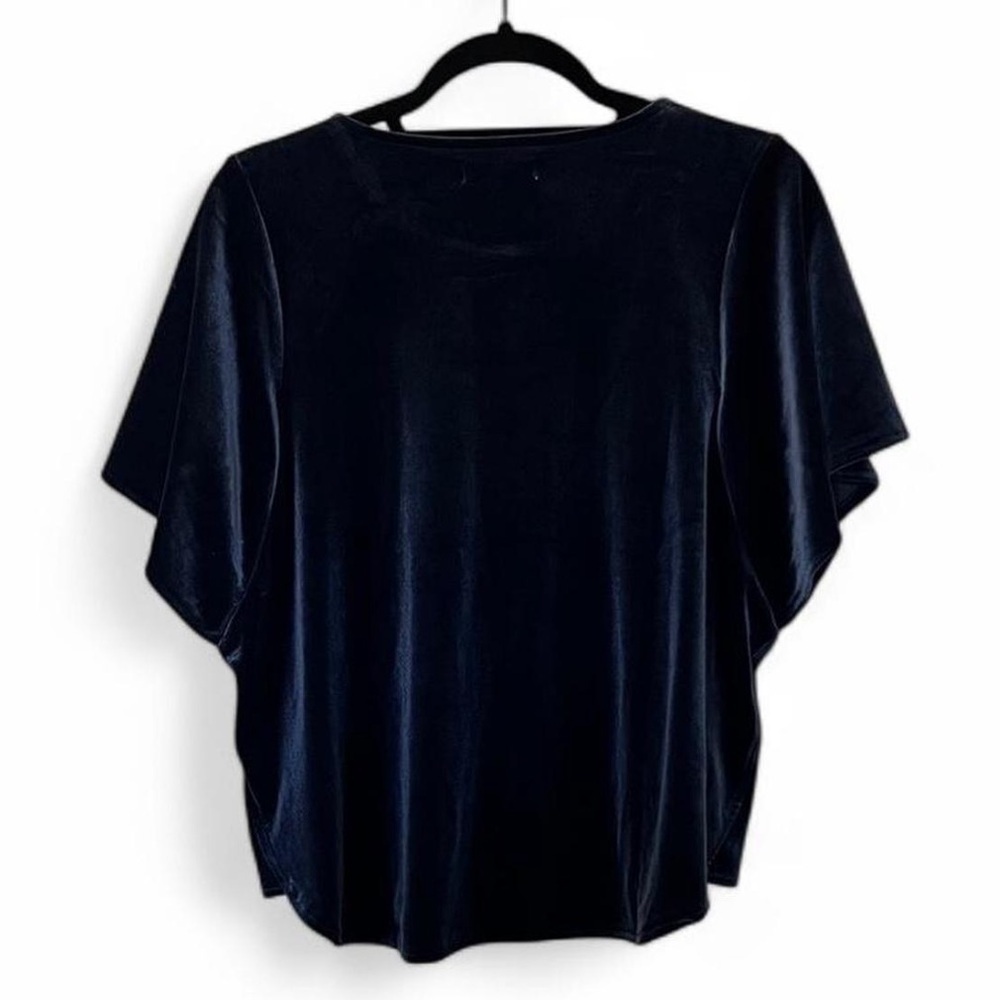 Madewell Navy Blue Velvet Women's Top - Picture 5 of 5